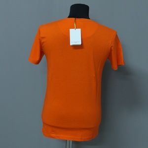 Shirts - Givenchy Neon Shiny Logo Print On Orange T-Shirt Shirts - Givenchy Neon Shiny Logo Print On Orange T-Shirt